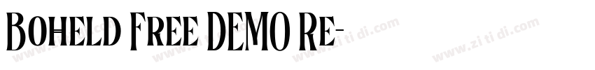 Boheld Free DEMO Re字体转换